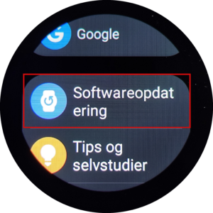 Tryk på Softwareopdatering i indstillinger